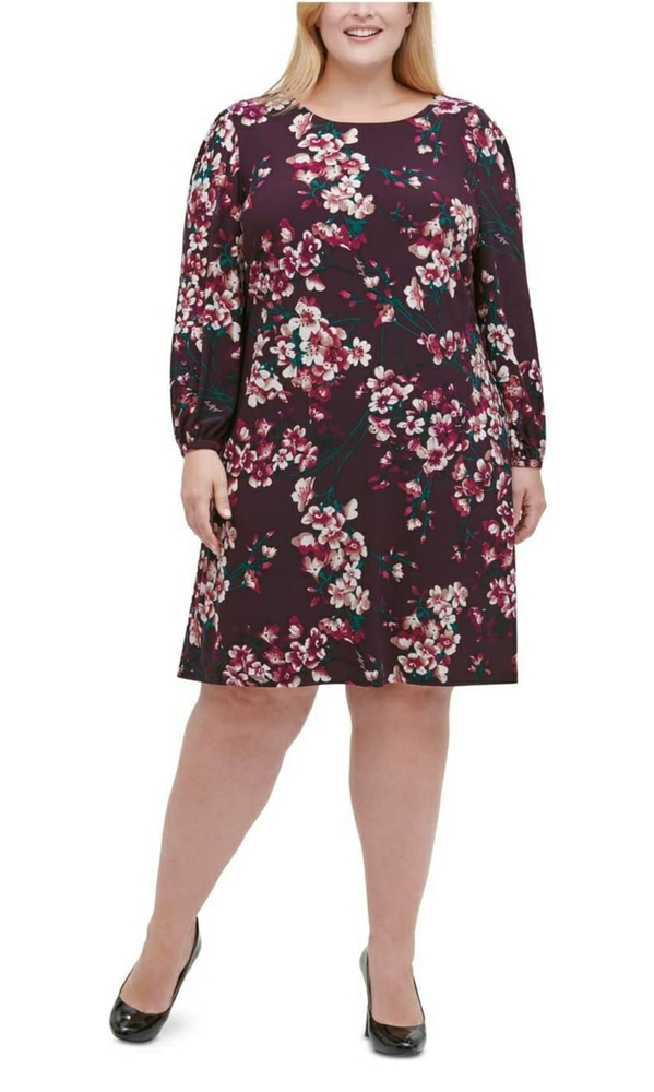 Tommy Hilfiger Plus Size Floral Jersey A-Line